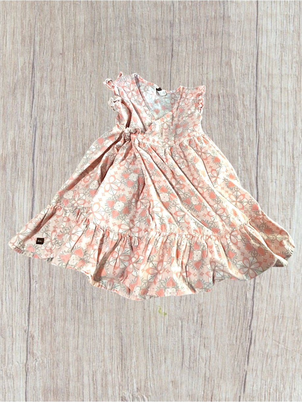 6 Tea Collection floral wrap dress